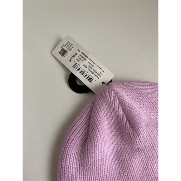 Adidas Women's Beanie Script Fold Orchid Purple Hat Cap Embroidered Logo NEW - Picture 3 of 6